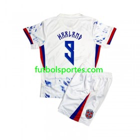 Camiseta Noruega Erling Haaland 9 Niño Segunda Equipación 2024